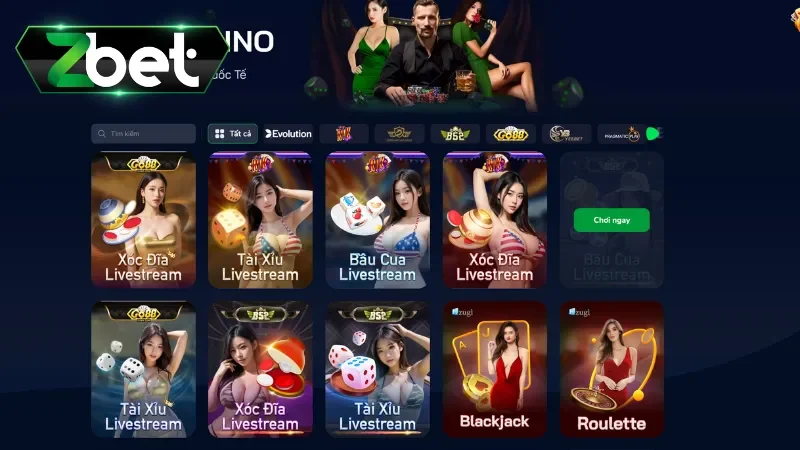 Chuyên mục Live casino cực kỳ độc đáo và thú vị tại Zbet